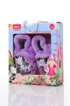 Girls 1 Pair Totes Tots Novelty Zebra Slippers