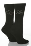 Ladies 2 Pair Elle Diamante Motif Socks