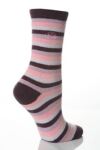 Ladies 1 Pair Elle Striped Angora Socks In 2 Colours