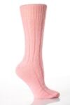 Ladies 1 Pair J. Alex Swift 100% Wool Rib Bed Sock In 3 Colours