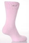 Ladies 1 Pair Elle Angora Chunky Cushioned Socks With Deep Ribbed Cuff In 3 Colours Pink Purple