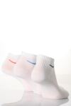 Kids 3 Pair Nike Cotton Non-Cushioned Quarter Socks In 3 Colours