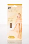 Ladies 2 Pair Pretty Polly Naturals 8 Denier Ankle Highs