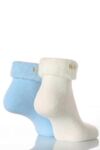 Ladies 2 Pair Elle Original Cosy Bed Socks In 2 Colours