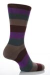 Ladies 1 Pair Falke Block Stripe Socks In 13 Colours