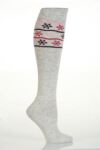 Ladies 1 Pair Elle Patterned Angora Knee High Socks In 7 Colours