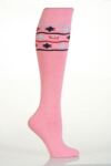 Ladies 1 Pair Elle Patterned Angora Knee High Socks In 3 Colours