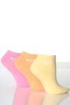 Ladies 3 Pair Elle Plain Cotton Trainer Liner In 5 Colours
