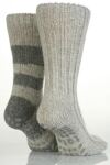 Ladies 2 Pair Totes Naturals Wool Blend Slipper Socks In 2 Colours
