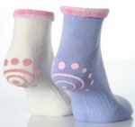 Ladies 2 Pair Elle Bamboo Trainer Liners With Roll Cuff And Grip in 2 Colours