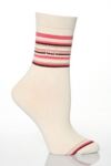 Ladies 2 Pair Pringle Violet Striped Detailed Patterned Socks in 6 Colours