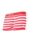 Mens 1 Pack Pringle Stripe Fashion Trunks In White & Red