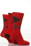 Mens 3 Pair Pringle New Waverley Argyle Patterned & Plain Socks In 6 Colours