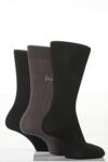 Mens 3 Pair Pringle Laird Ribbed Bamboo Socks in 2 Colours