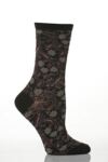 Ladies 1 Pair Hot Sox Mosaic Paisley Patterned Socks In 2 Colours