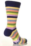 Mens 1 Pair Corgi 100% Cashmere Multicoloured Stripe Socks