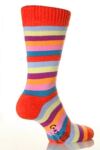 Mens 1 Pair Corgi 100% Cashmere Multicoloured Stripe Socks