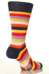 Mens 1 Pair Corgi 100% Cotton Multicoloured Stripe Socks