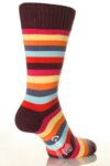 Mens 1 Pair Corgi 100% Cashmere Multicoloured Stripe Socks