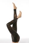 Ladies 1 Pair Silky Anaconda Wet Look Leggings