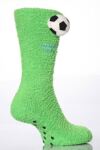 Boys 1 Pair Bang on the Door Football Crazy Slipper Socks In 3 Colours
