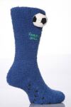 Boys 1 Pair Bang on the Door Football Crazy Slipper Socks In 4 Colours