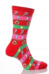 Ladies 1 Pair Hot Sox Christmas Fairisle Socks In 2 Colours