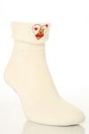 Ladies 1 Pair Totes Winnie The Pooh Embroidered Heart Bedsox With Grip