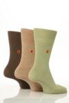 Mens 3 Pair Farah F Tab Plain Sock With Gentle Grip In 3 Colours