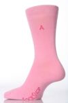 Ladies 1 Pair SockShop Individual Pink Embroidered Initial Socks - All 26 Letters Of The Alphabet .. 25% From Sale Proceeds Donated To Cancer Charities