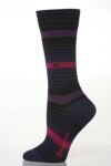 Ladies 1 Pair Burlington Multi Stripe Socks In 5 Colours