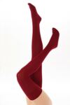 Ladies 1 Pair Falke 100% Cotton Fine Rib Over The Knee Socks In 4 Colours