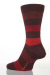 Mens 1 Pair Burlington Fashion Stripe & Cross Line Socks In 5 Colours