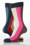 Mens 1 Pair Burlington Colford Vertical Striped Sock In 7 Colours