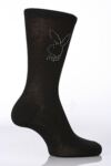 Ladies 1 Pair Playboy Diamante Bunny Head Ankle Sock