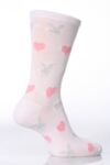 Ladies 1 Pair Playboy Lurex Bunny Head And Love Heart Patterned Sock