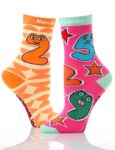 Girls 2 Pair Numberjacks 2 Socks