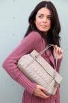 Ladies Calvin Klein Jeans Geometrical Design Leather Satchel In 3 Colours