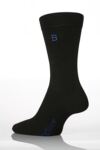Mens 1 Pair SockShop Individual Black Embroidered Initial Socks - B