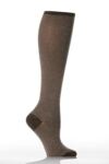Ladies 1 Pair Levante Herringbone Patterned Cashmere Blend Knee High Socks In 3 Colours