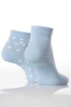 Ladies 2 Pair Elle Plain & Polka Dot Bamboo Trainer Liners In 2 Colours