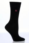 Ladies 1 Pair SockShop Individual Pink Embroidered Initial Socks - S