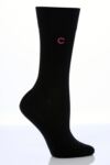 Ladies 1 Pair SockShop Individual Pink Embroidered Initial Socks - C