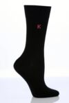 Ladies 1 Pair SockShop Individual Pink Embroidered Initial Socks - K