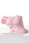 Ladies 3 Pair Elle Cotton Trainer Liners 2 Striped & 1 Plain In 3 Colours
