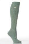 Ladies 1 Pair Elle Angora Cable Knit Knee High In 4 Colours