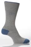 Mens 2 Pair Jeff Banks Leicester Contrast Heel And Toe Sock With "Authentic Jeff Banks" Printed Motif