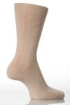 Mens 2 Pair Pringle Newburgh Bamboo, Plain Ribbed Socks In 2 Colours