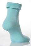 Ladies 1 Pair Elle Cotton & Viloft Mix Slipper Sock With Frilly Welt & Daisy Grip In 4 Colours