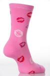 Ladies 1 Pair Hot Sox Valentine Kisses Socks In 2 Colours